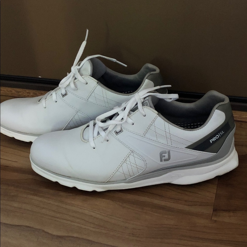 FootJoy White and Gray Men's Golf Shoes
